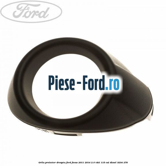 Grila bara fata, stanga titanium model cu control viteza Ford Focus 2011-2014 2.0 TDCi 115 cai diesel
